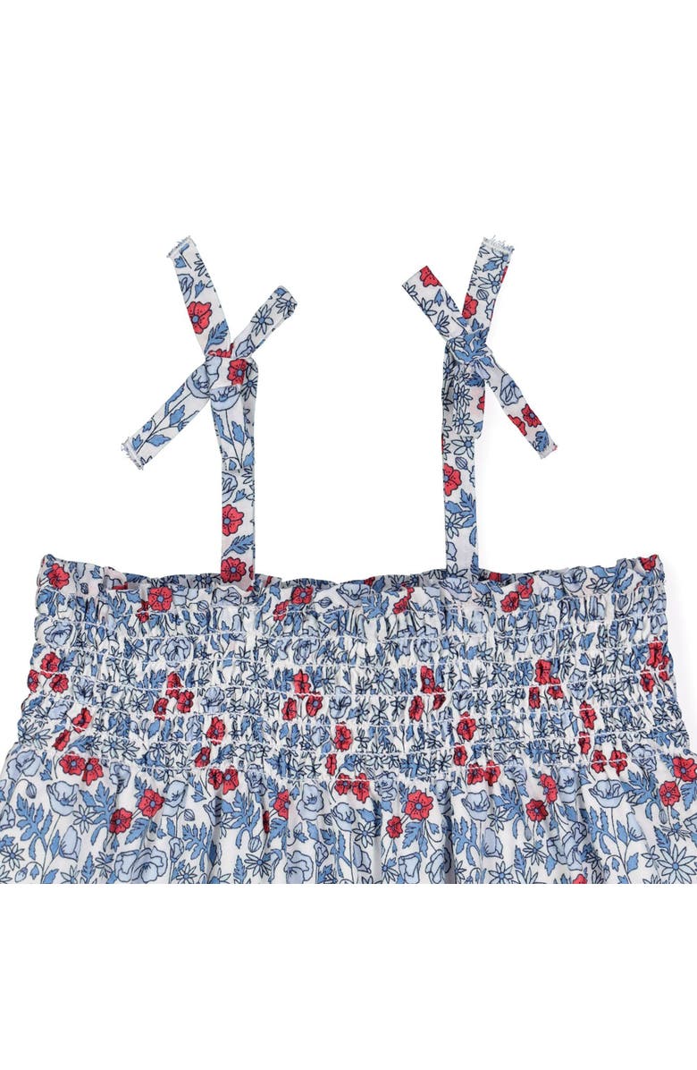 Hope & Henry Woven Sleeveless Smocked Romper with Bow Shoulders, Alternate, color,
