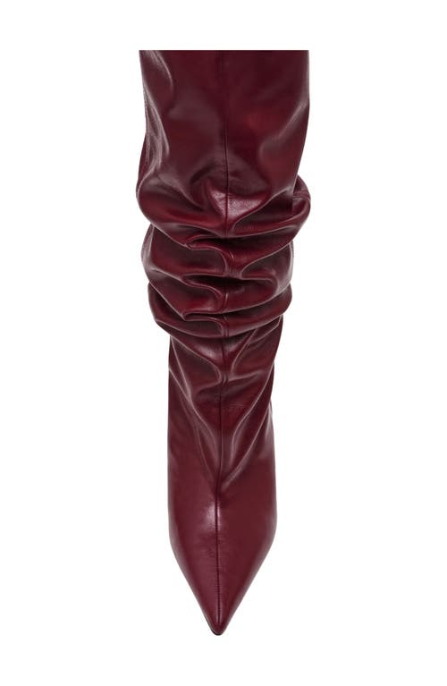 Steve Madden Distortion Knee High Boot In Burgundy