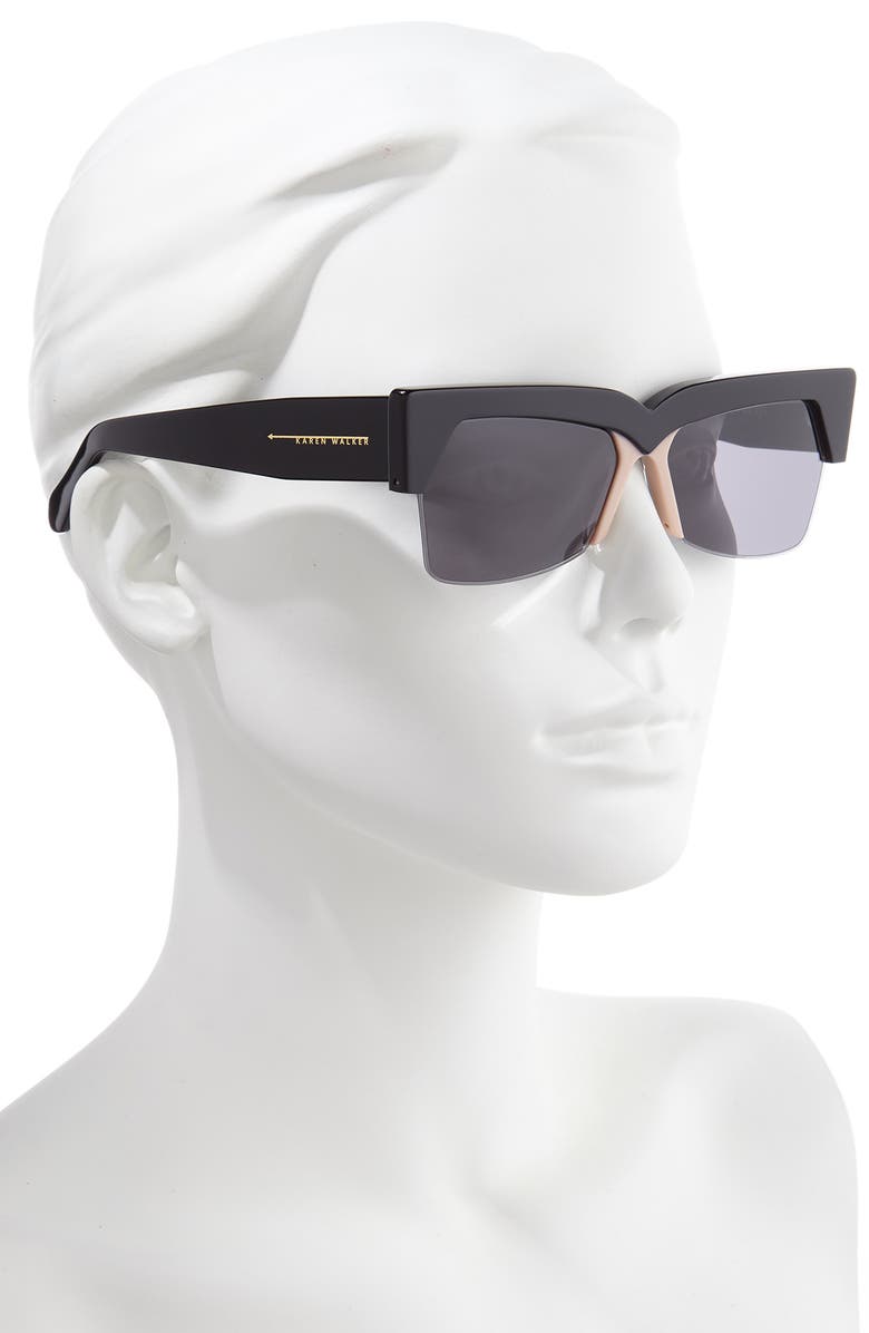 Karen Walker Ezra 58mm Semi Rimless Sunglasses, Alternate, color, 