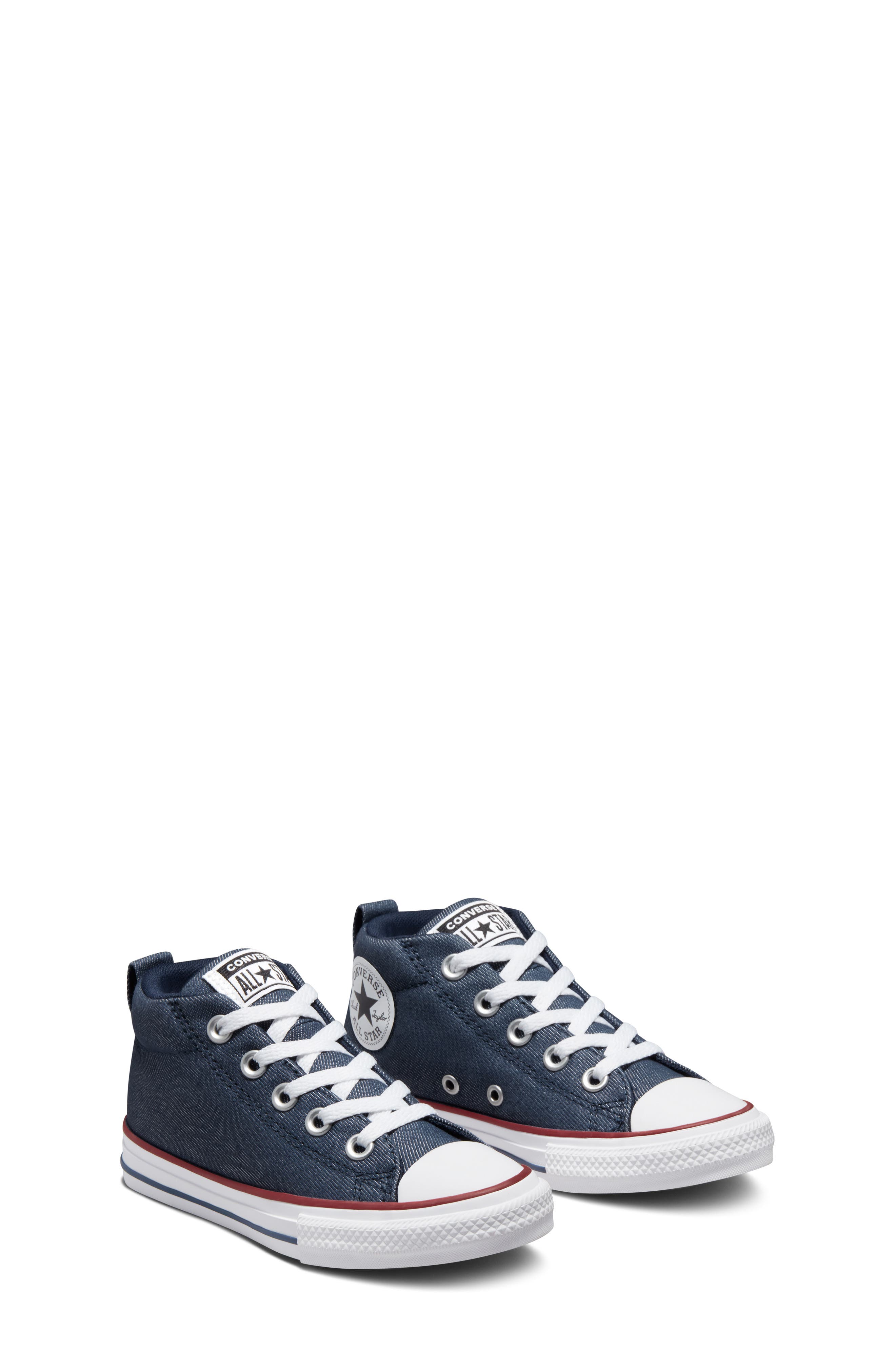 Converse Kids' Chuck Taylor<sup>®</sup> All Star<sup>®</sup> Street Mid Sneaker, Alternate, color, Mid Navy/ Navy/ White