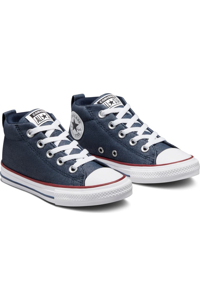 Converse Kids' Chuck Taylor<sup>®</sup> All Star<sup>®</sup> Street Mid Sneaker, Alternate, color, Mid Navy/ Navy/ White