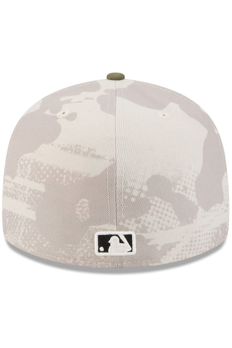 Men's New Era Light Beige/Olive Kansas City Royals 2025 Armed Forces Day 59FIFTY Fitted Hat, Alternate, color, Light Beige