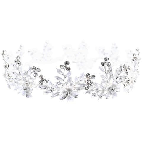 Rhinestone Floral Wreath Crown