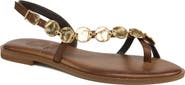 Grace Footwear Serifos Gold Disc T Strap Sandal
