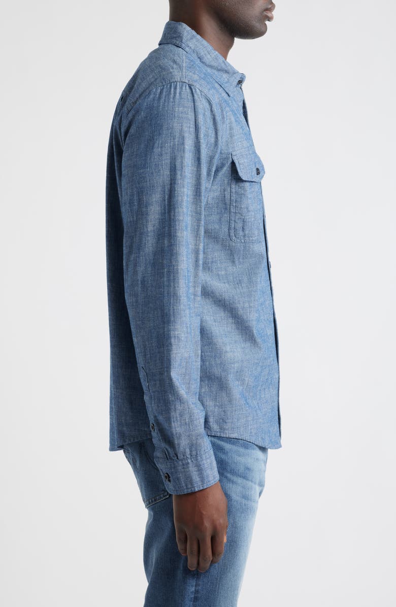AG Miller Cotton Chambray Button-Up Shirt, Alternate, color, Channel Sky