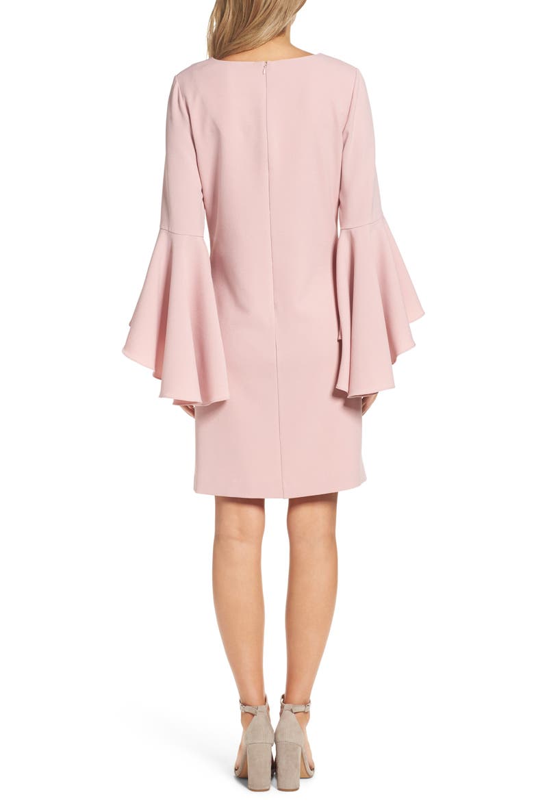 Bell Sleeve Sheath Dress, Alternate, color, BLUSH