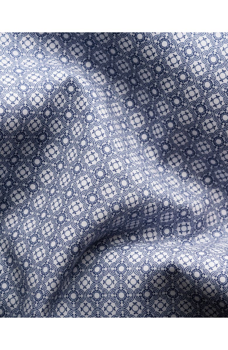 Eton Geometric Print Slim Fit Dress Shirt, Alternate, color, Medium Blue