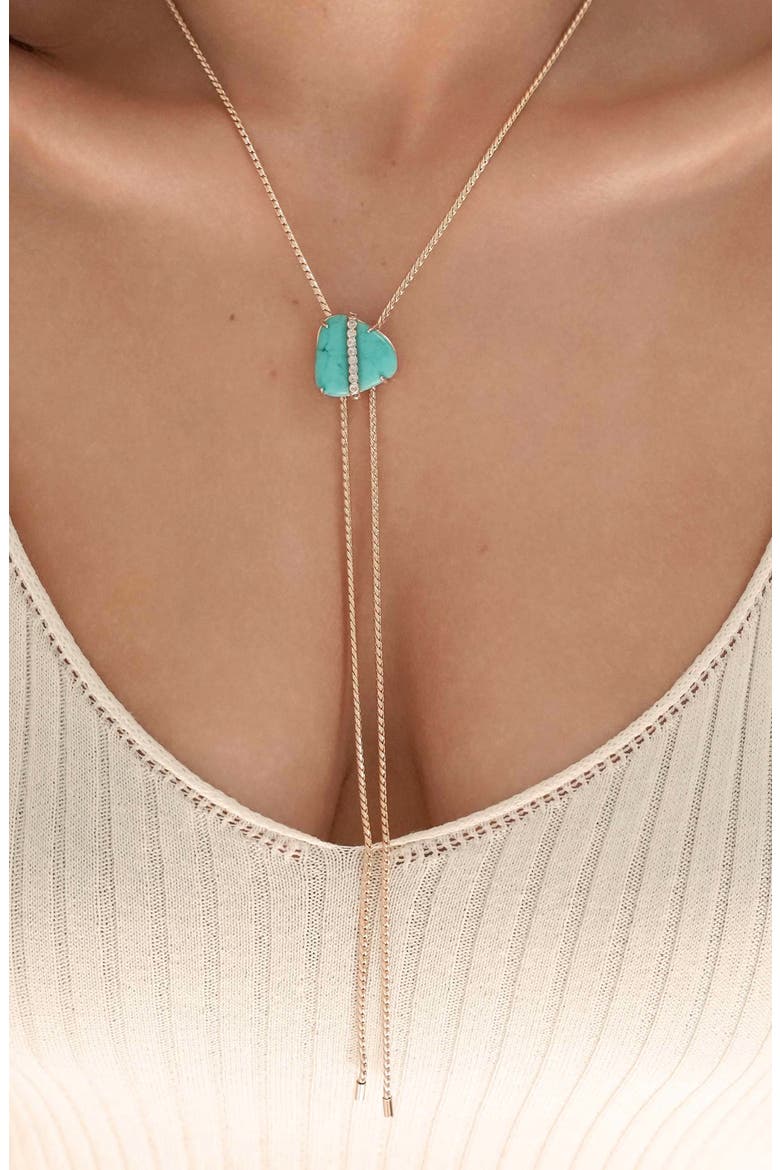 Reconstituted Turquoise Solstice Bolo Necklace, Alternate, color, TURQUOISE