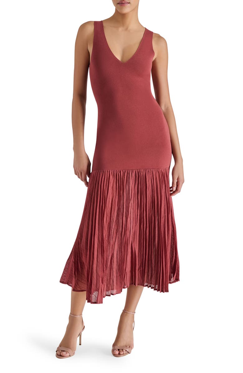 Steve Madden Sorella Sleeveless Drop Waist Midi Dress, Main, color, 