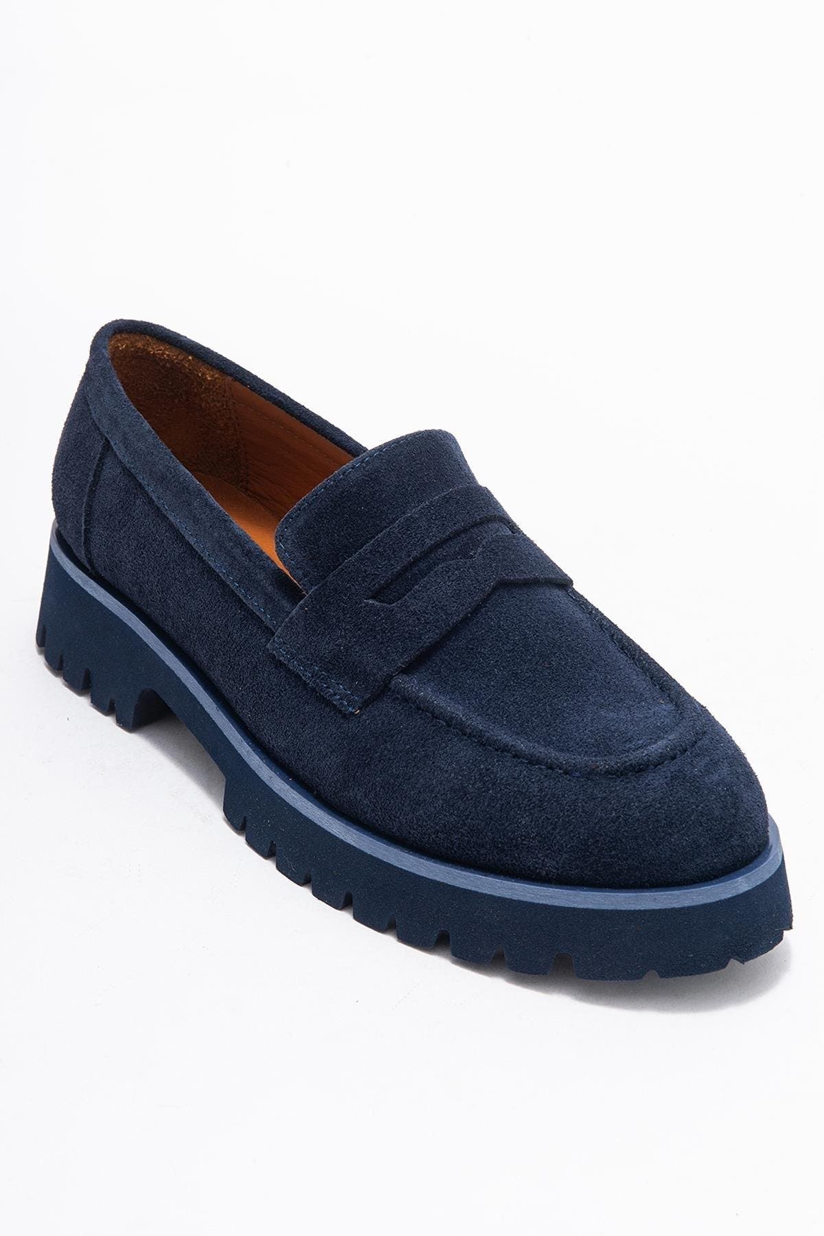  Navy Suede Leather