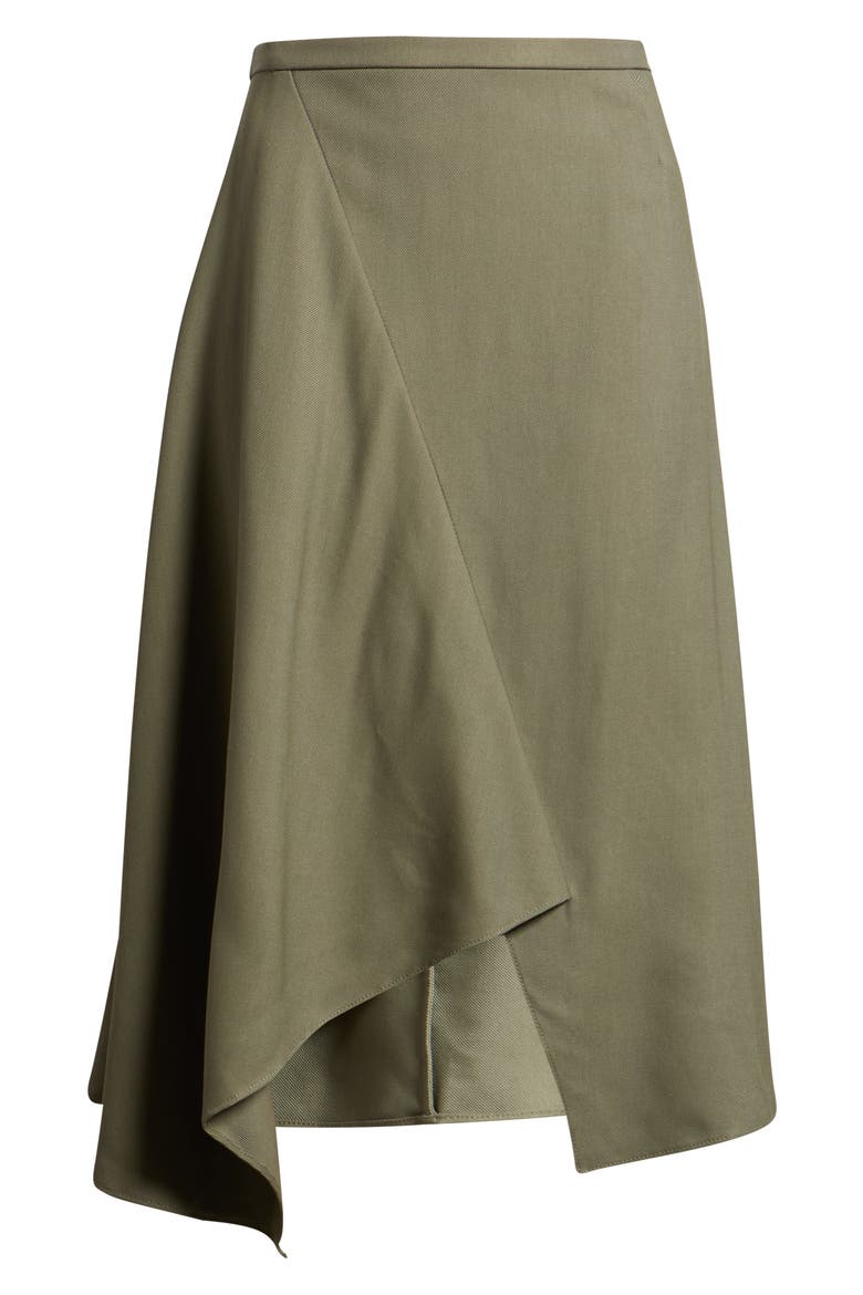 Voxana Asymmetric Wrap Skirt, Alternate, color, TEA LEAF
