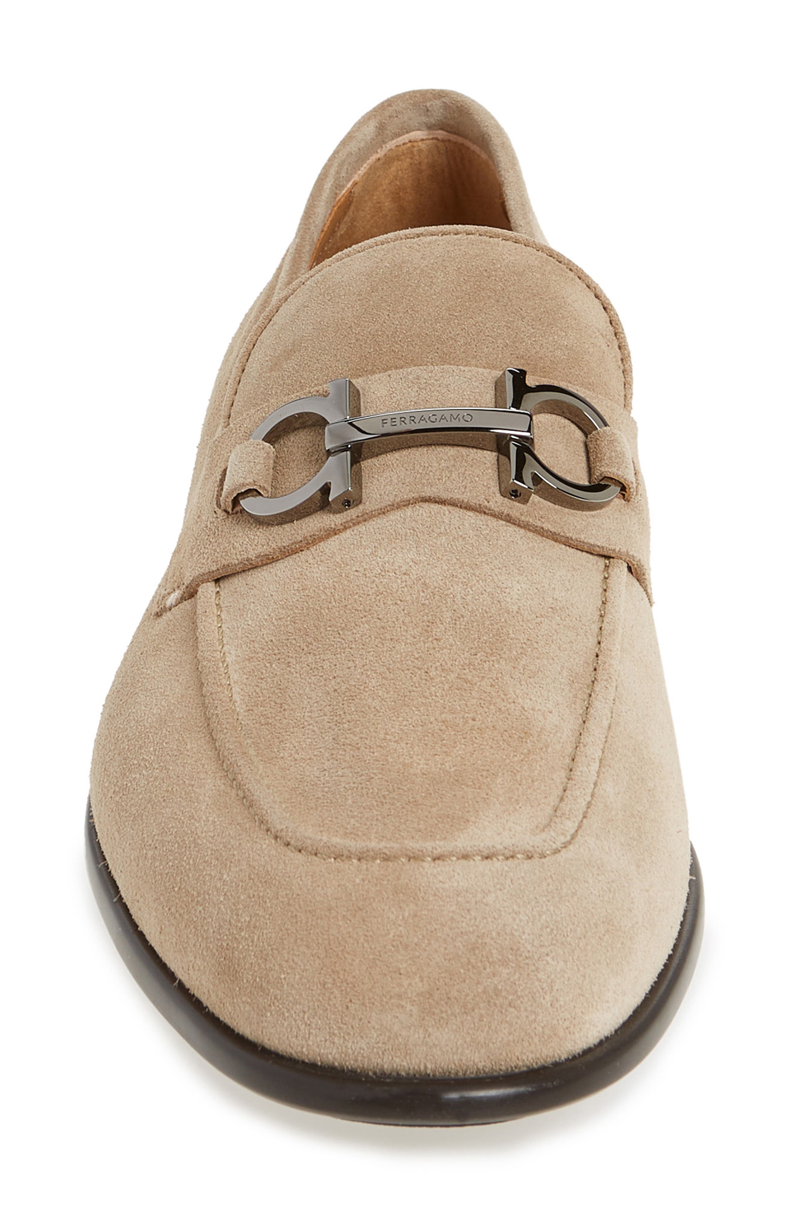 FERRAGAMO Foster Bit Suede Loafer, Alternate, color, 
