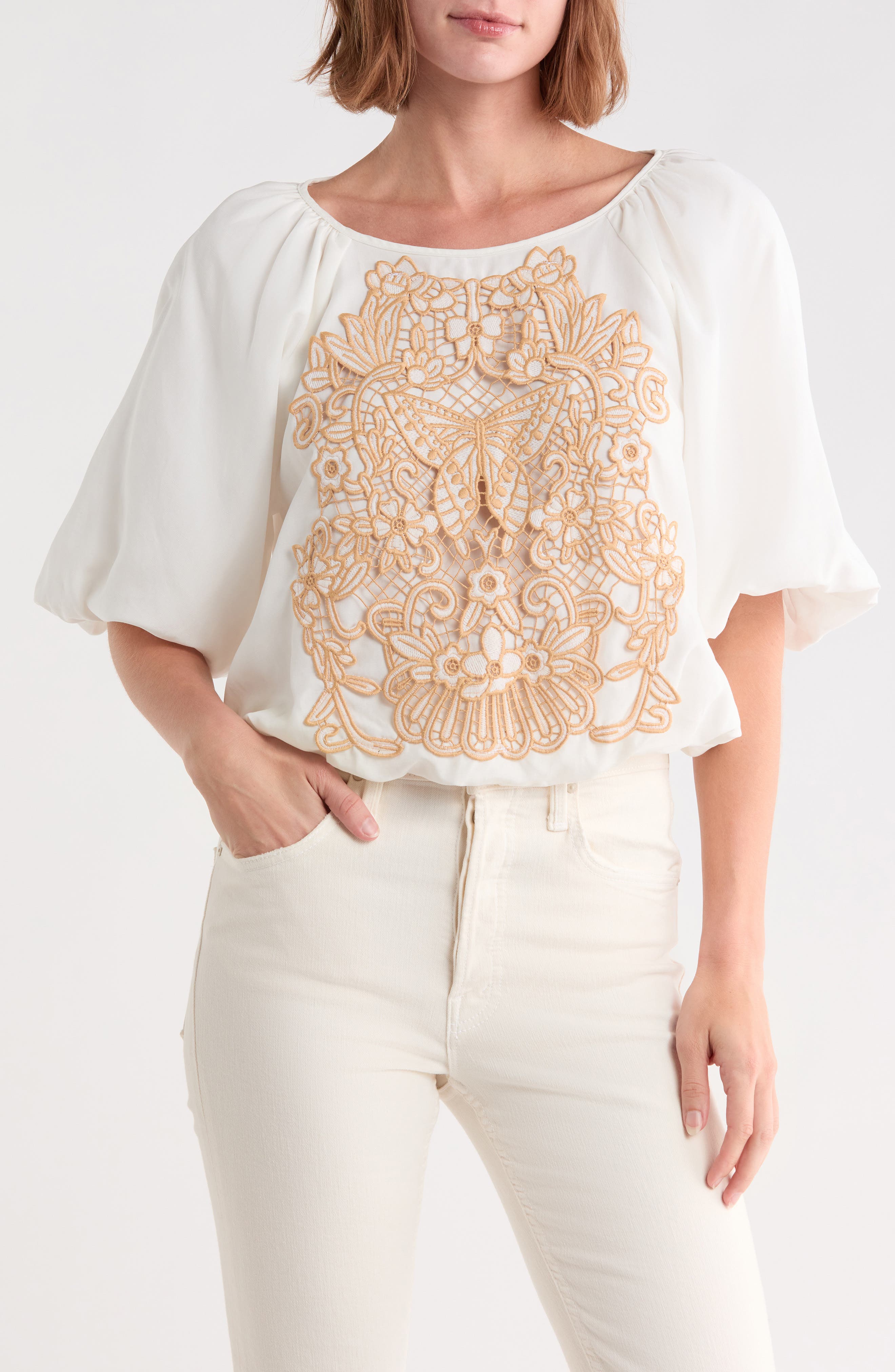 Lenny Crafty Puff Sleeve Top