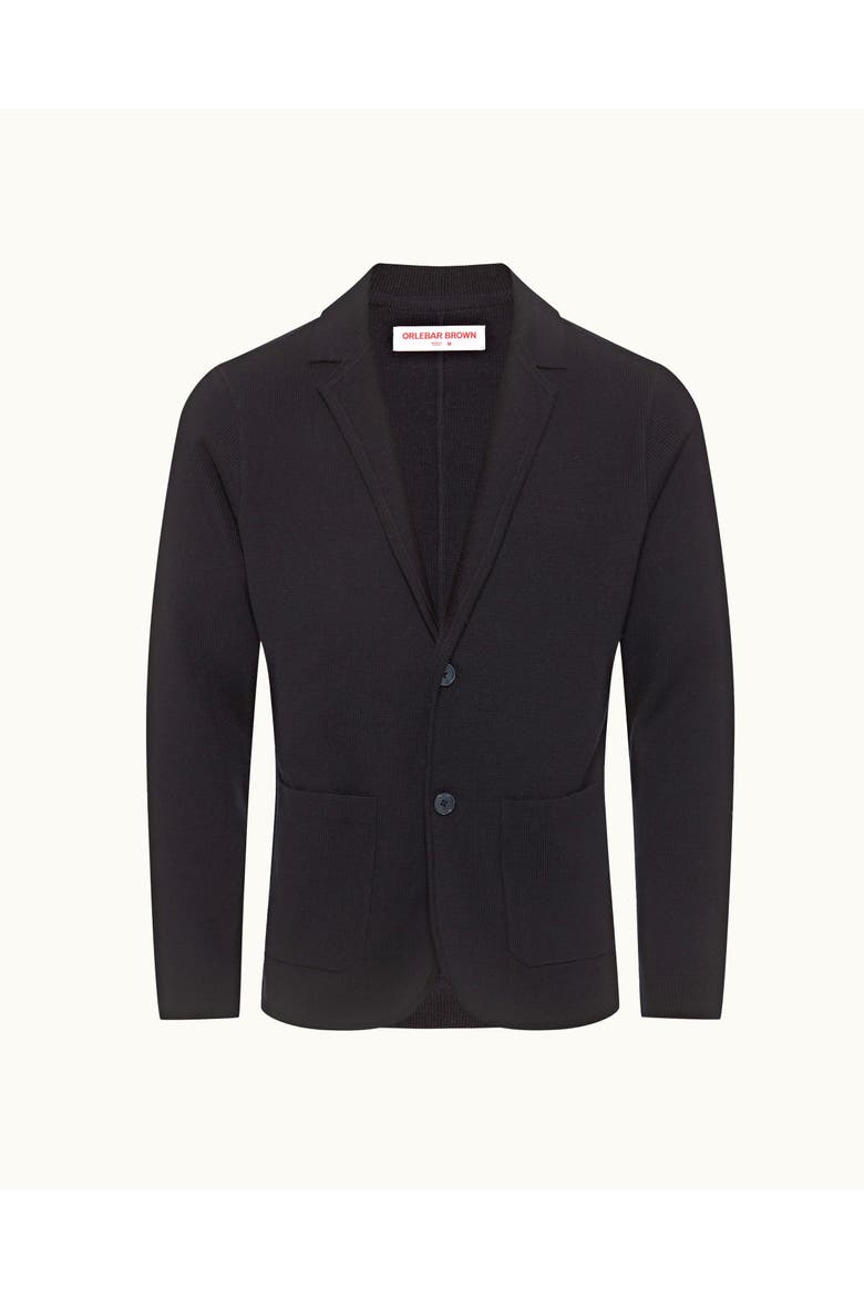 Rainer Pique Tailored Fit Merino Knitted Blazer, Alternate, color, NIGHT IRIS