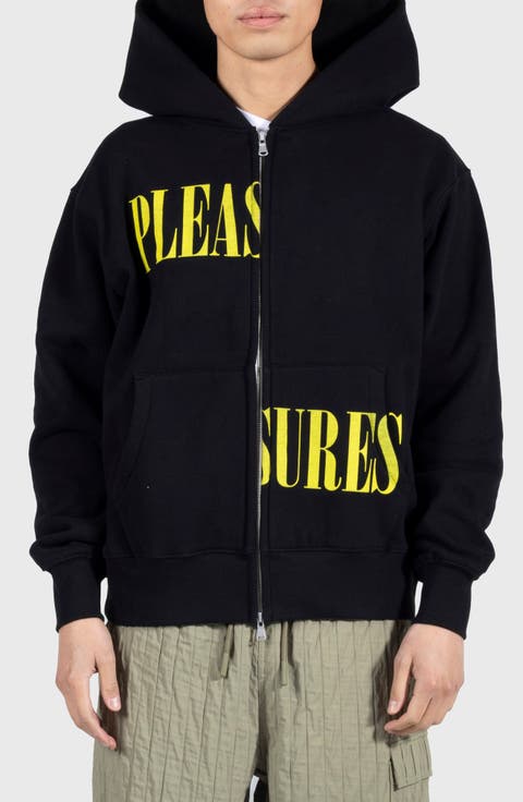 Split Graphic Zip Hoodie