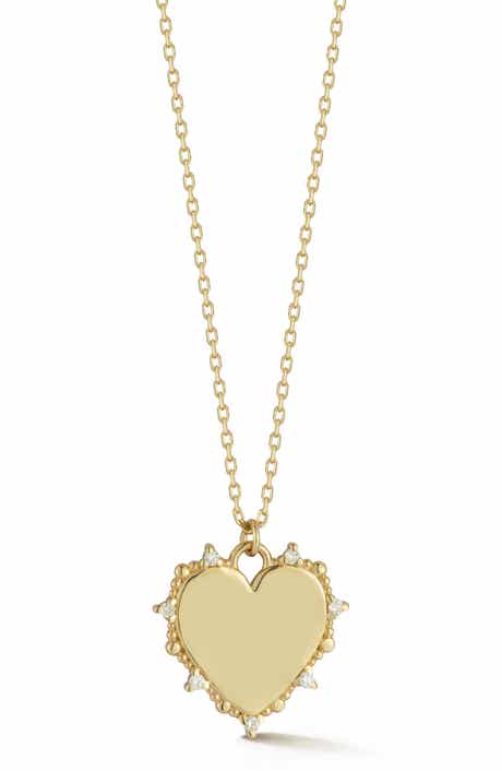 Ember Fine Jewelry 14K Gold Diamond Heart Pendant Necklace