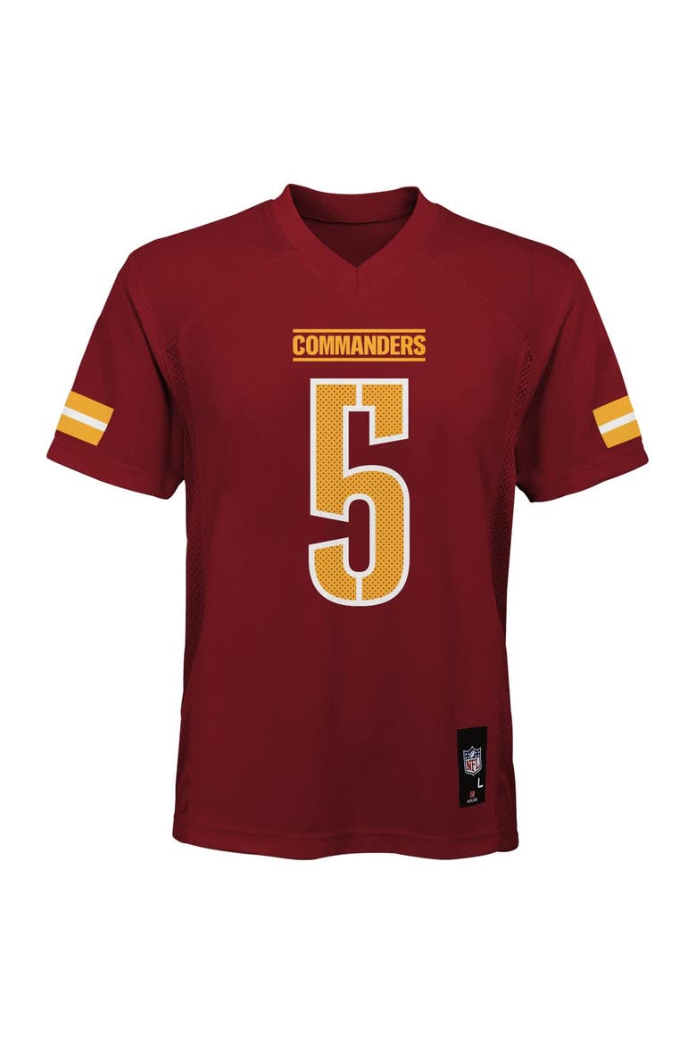 Youth Jayden Daniels Burgundy Washington Commanders Replica Player Jersey, Alternate, color, Burgundy