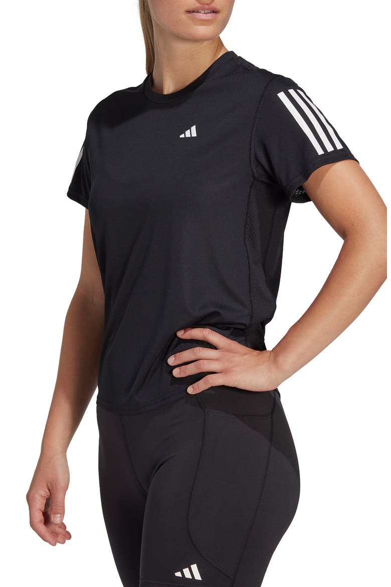 Own the Run Tee, Main, color, BLACK