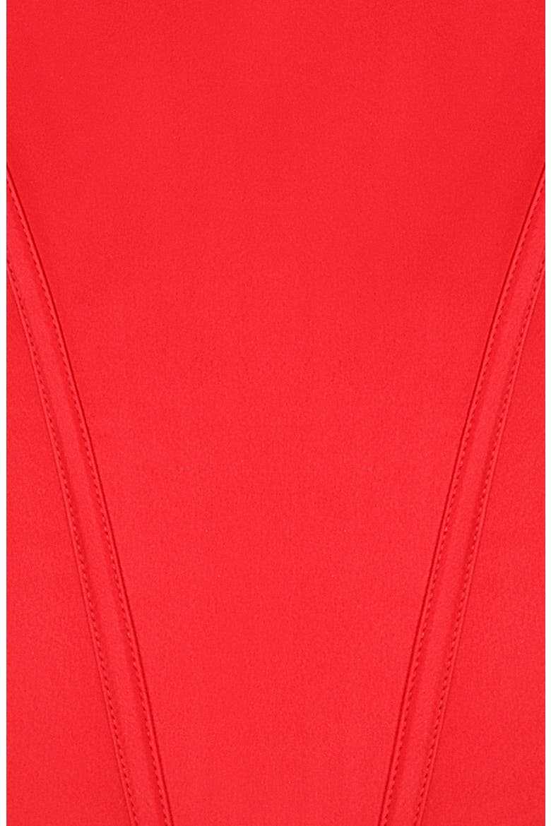 Genevieve Strapless Satin Corset Top, Alternate, color, SALSA