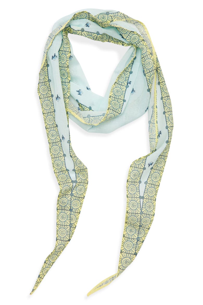 Skinny Kite Scarf, Main, color, BLUE KALEIDOSCOPE GARDEN