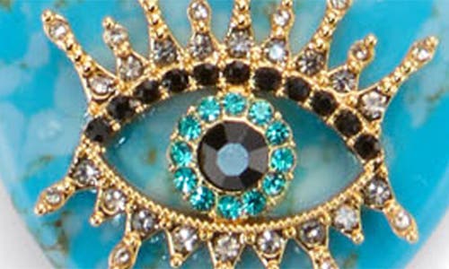 KURT GEIGER KURT GEIGER LONDON EVIL EYE & TURQUOISE HEART PENDANT NECKLACE