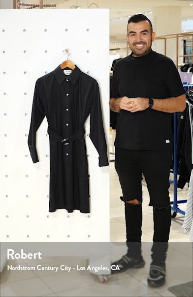Acne Studios Studios Damiena Long Sleeve Belted Shirtdress (Women ...