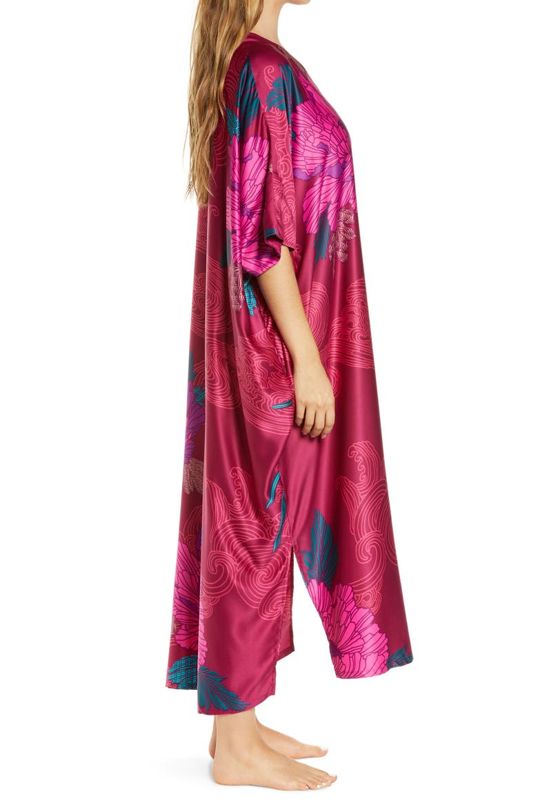 Jubako Nightgown, Alternate, color, CRANBERRY