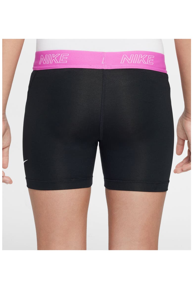 Kids' Victory Gel Bike Shorts, Alternate, color, BLACK/ ACTIVE FUCHSIA/ WHITE