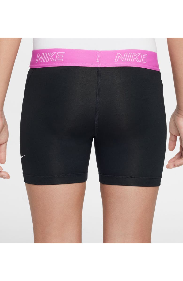 Nike Kids' Victory Gel Bike Shorts, Alternate, color, Black/ Active Fuchsia/ White