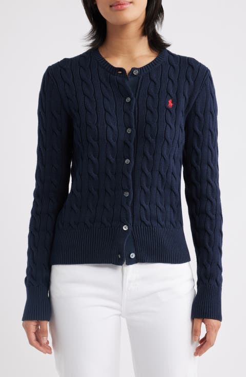 Cable Knit Cotton Cardigan