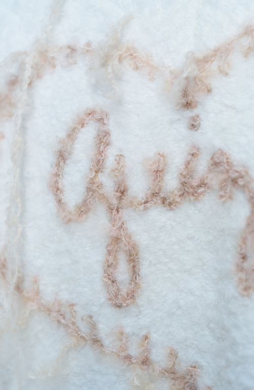 Guizio Heart Wool Sweater In White