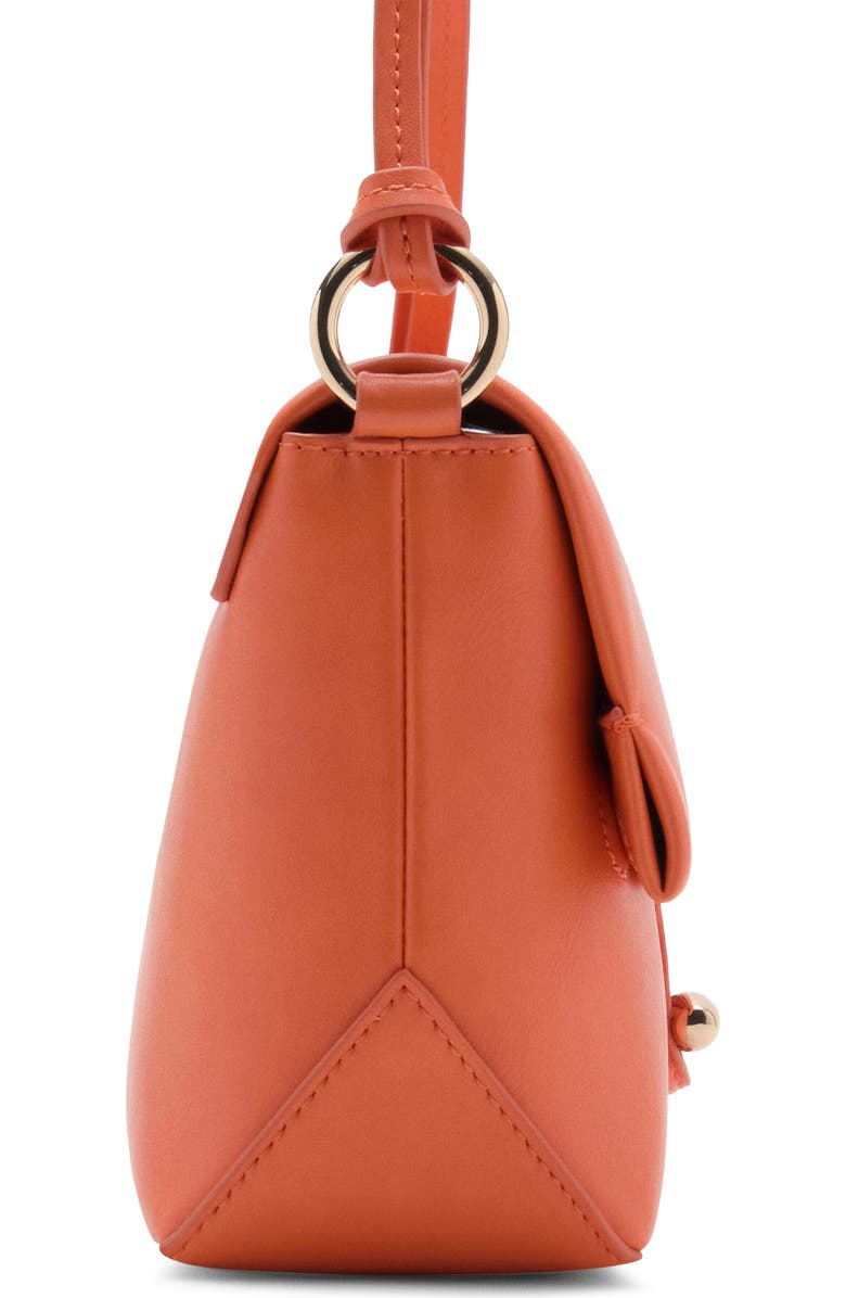 MANGO Faux Leather Shoulder Bag, Alternate, color, Orange