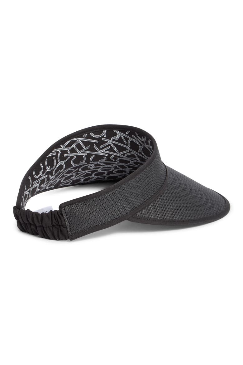 Straw Visor, Alternate, color, BLACK