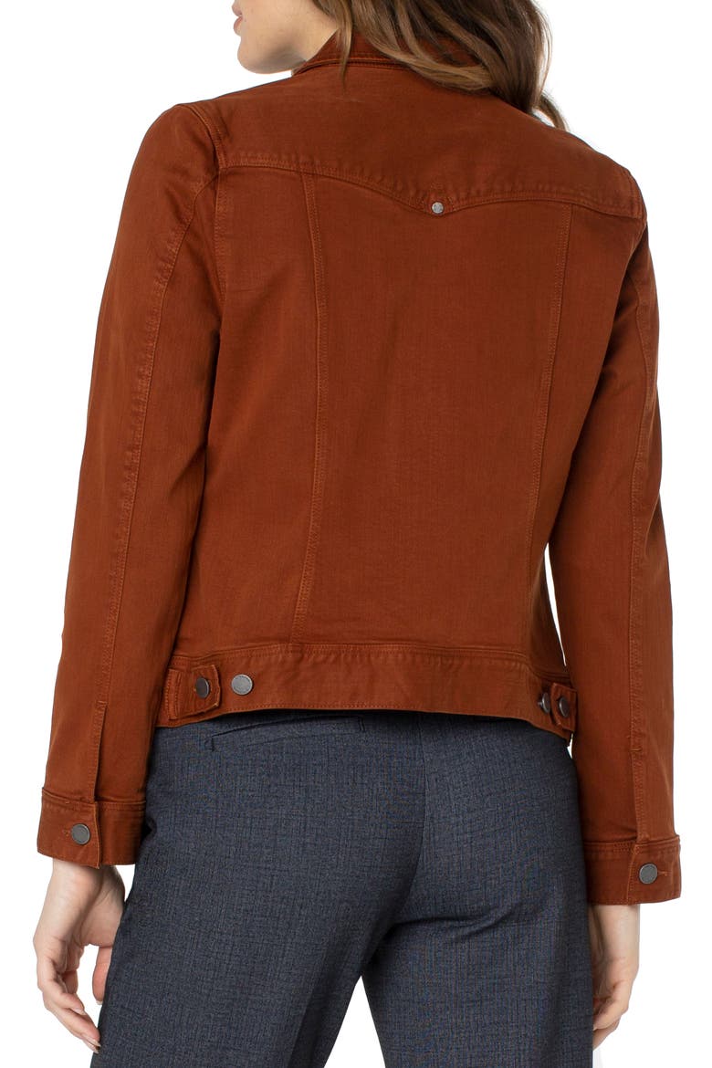 Liverpool Classic Denim Jacket, Alternate, color, COGNAC