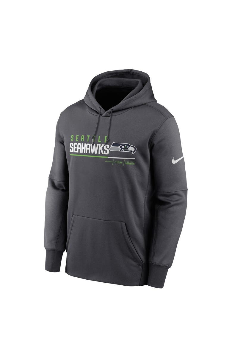 Nike Men's Nike Anthracite Seattle Seahawks Prime Logo Name Split Pullover Hoodie, Alternate, color, Anthracite