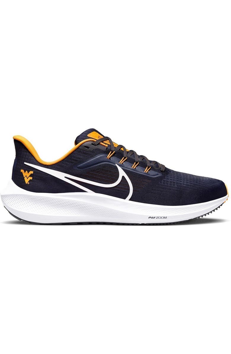 Nike Unisex Nike Navy West Virginia Mountaineers Zoom Pegasus 39 Running Shoe, Alternate, color,