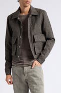 Rick Owens Tower Alice Crop Wool & Linen Blend Twill Jacket