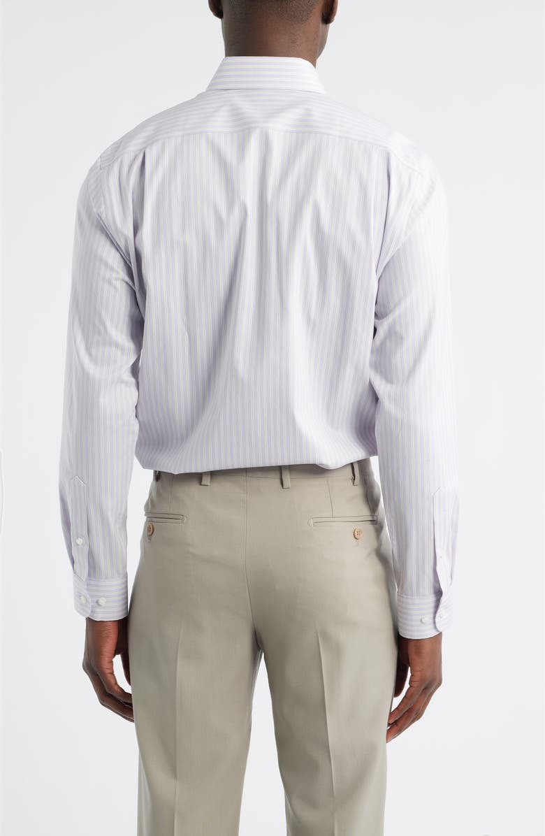 Nordstrom Trim Fit Premium Performance Dress Shirt, Alternate, color, Purple Solara Stripe
