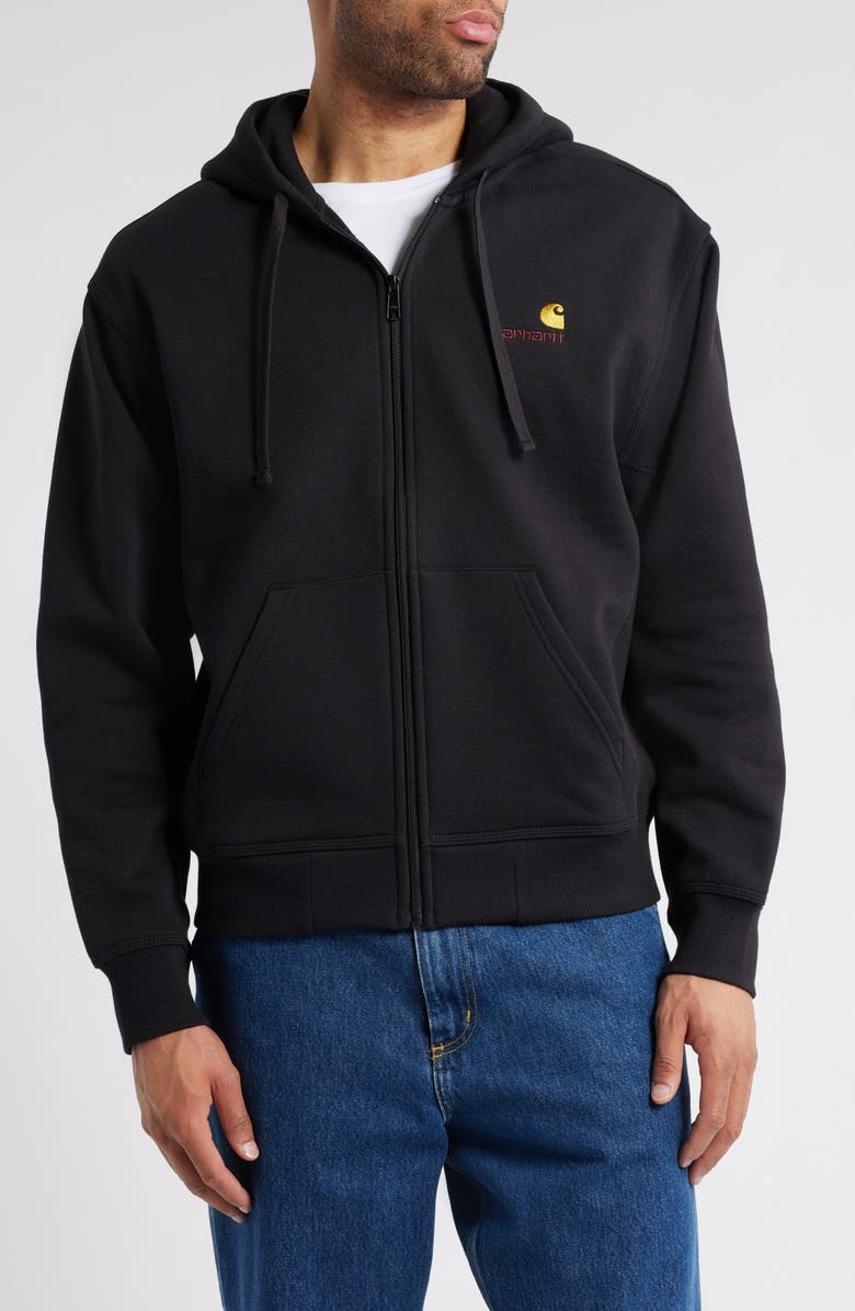 Carhartt Work In Progress American Script Cotton Blend Hoodie, Alternate, color,