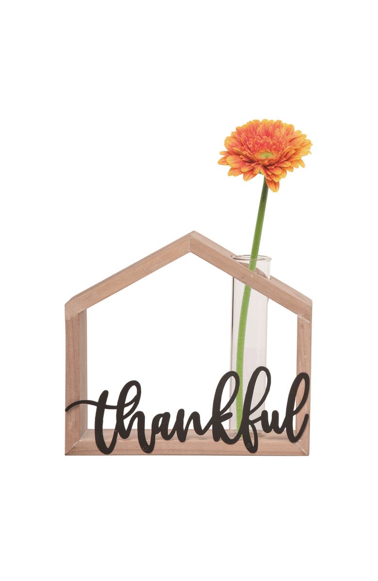 Transpac 7.5 Inch Multicolor Spring House Bud Vase Decorative Wood Accent for Home Decor, Main, color, Multicolored