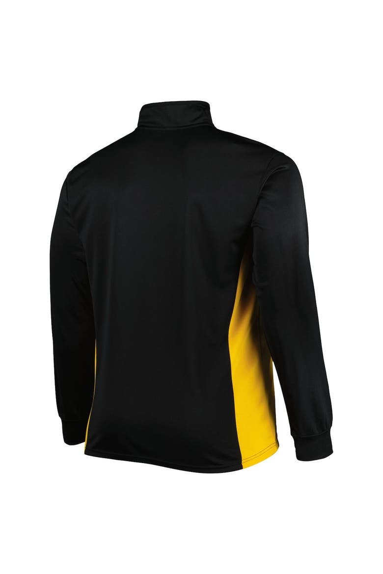 Men's Black Pittsburgh Steelers Big & Tall Quarter-Zip Top, Alternate, color, Black