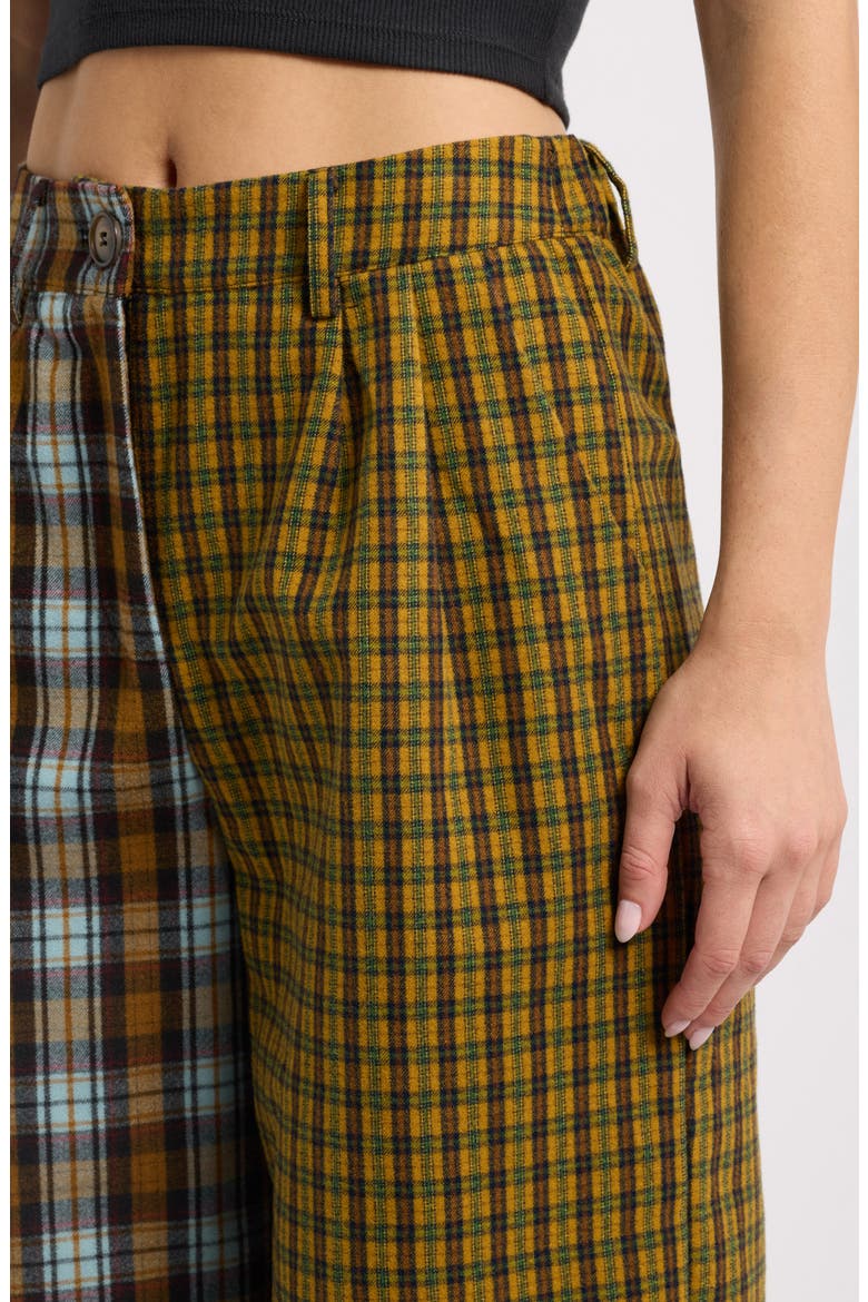 Let's Merge Souls Plaid Wide Leg Pants, Alternate, color, HALF HALF PLAID
