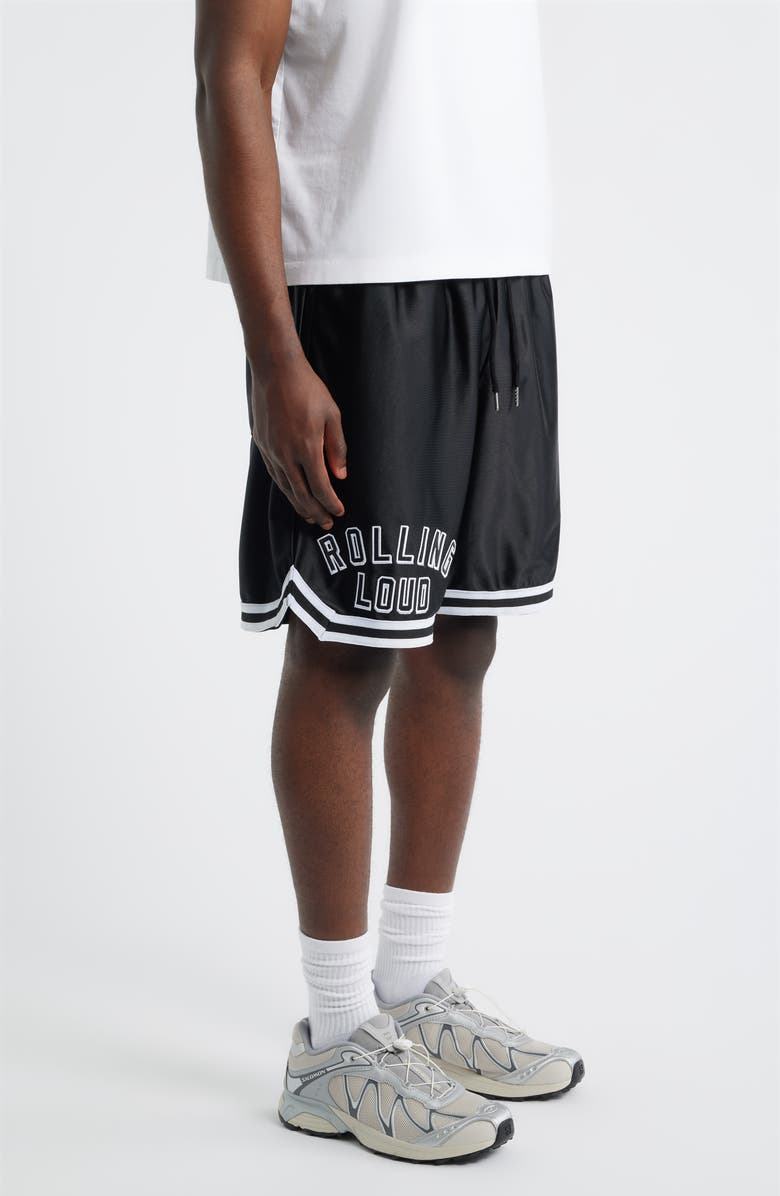 Rolling Loud Loud Forever Logo Graphic Shorts, Alternate, color, Black