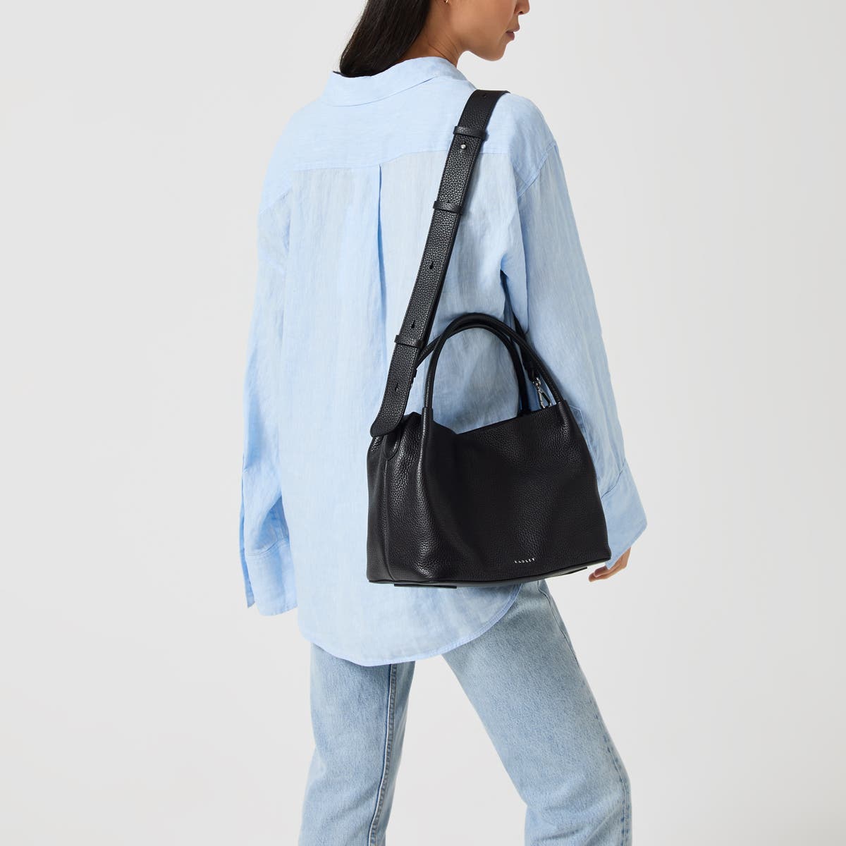 Radley Ivydale Road Medium Ziptop Satchel Bag, Alternate, color, Black