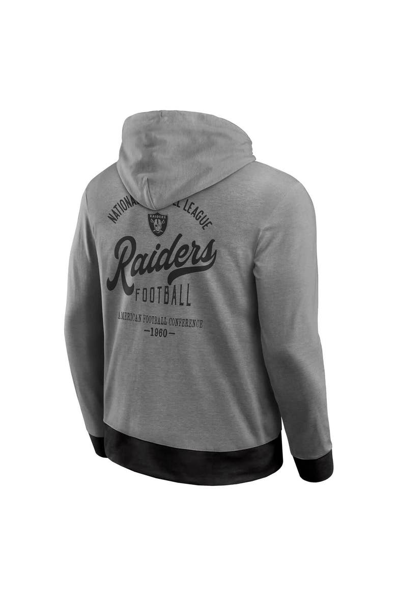 Men's Darius Rucker Collection by Fanatics Black Las Vegas Raiders Tonal Knit Pullover Hoodie, Alternate, color, Heather Gray