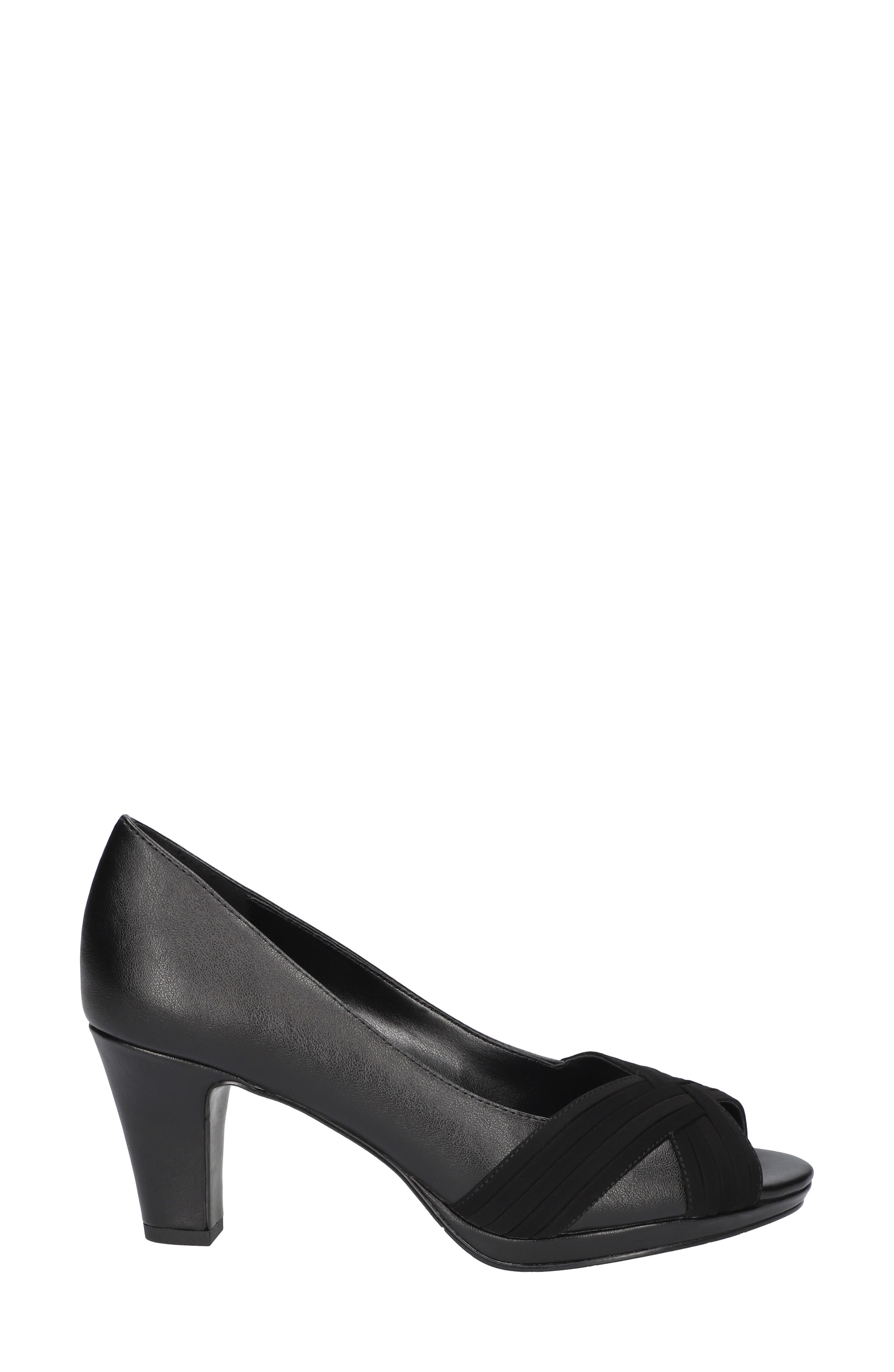 Lavish Peep Toe Pump, Alternate, color, BLACK