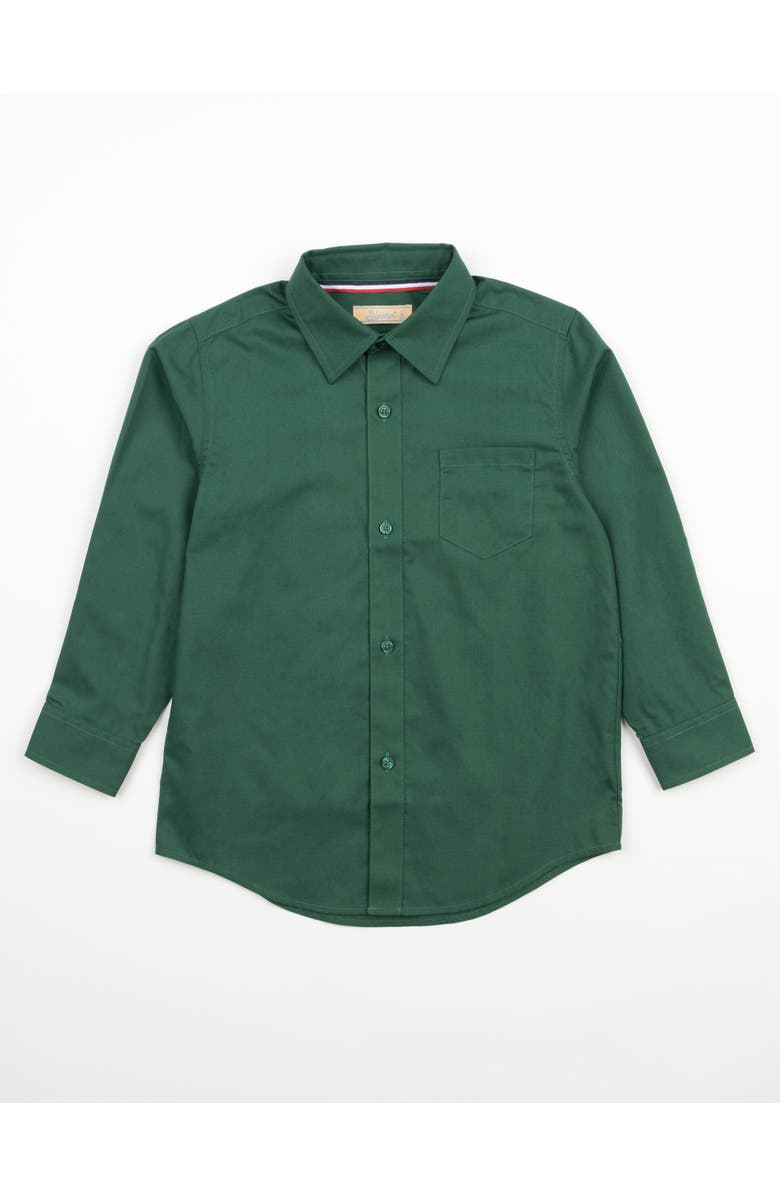 Leveret Boys Long Sleeve Dress Shirt, Main, color, Green