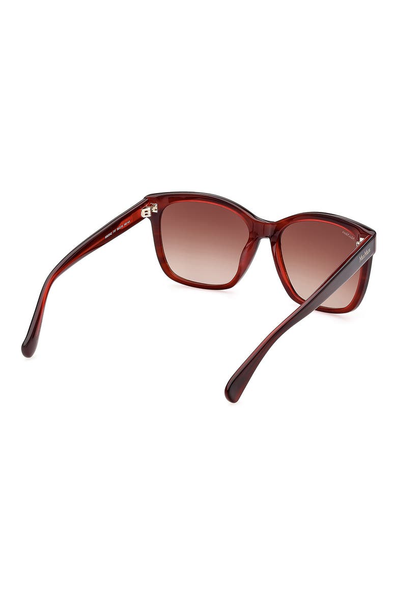 56mm Gradient Square Sunglasses, Alternate, color, SHINY BILAYER RED HORN OPAL