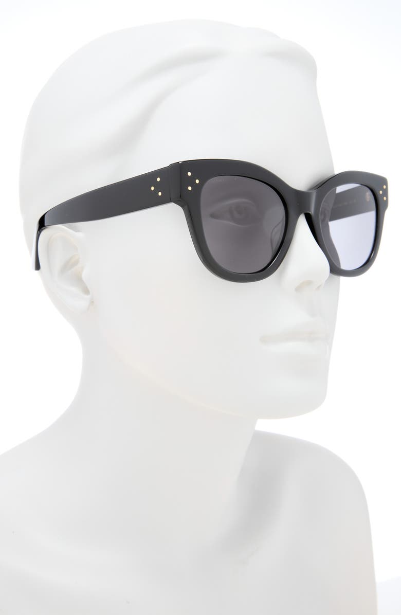 DIFF Eva 53mm Cat Eye Sunglasses, Alternate, color, Black Grey