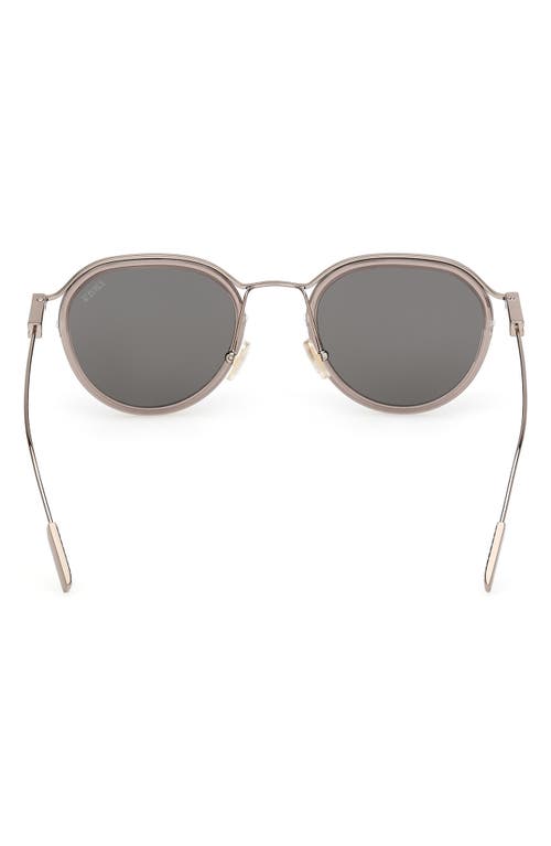 Zegna 51mm Round Sunglasses In Gray